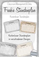 Vorschau - Präsentationen/Tafelbilder - Stundenplan Vorlage - freebie - Deckblatt