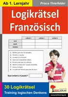 Vorschau - Arbeitsblätter - Logikrätsel Französisch – Logicals zum Training des logischen Denkens | Wortschatz Französisch, Logicals, Rätsel, Konzentration, Begabtenförderung | Französisch Grundschule Sekundarstufe Klasse 3-10 Lösungen - Deckblatt