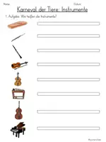 Vorschau - Arbeitsblätter - Karneval der Tiere: Instrumente (Vorbereitung, 2. bis 4. Klasse) - Seite 3