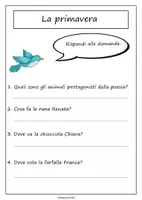 anteprima - Esercizi - La primavera: Lettura e comprensione del testo - Pagina 2