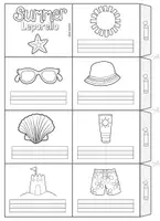 Vorschau - Arbeitsblätter - Englisch Summer Vocabulary Wheel & Leporello - Seite 3