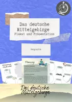 Vorschau - Unterrichtsreihen - Plakat und Vortrag zu deutschen Mittelgebirgen - Deckblatt