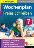 Vorschau - Arbeitsblätter - Wochenplan Freies Schreiben Klasse 7 | Deutsch Sekundarstufe I Klasse 7 | kreatives Schreiben, Aufsatz, Schreibanlässe, Schreibwerkstatt, Wochenplanarbeit, individuelles Lerntempo - Deckblatt