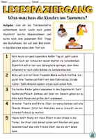 Vorschau - Arbeitsblätter - Lesespaziergang L3 "Was machen die Kinder im Sommer?" DaZ / DaF / Deutsch - Seite 1
