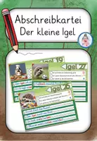 Vorschau - Aufgabenkarten - Igel Abschreibkartei 2 - Deckblatt