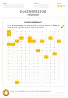 Vorschau - Arbeitsblätter - Holzwerkzeug - Trennen - Suchsel / Gitterrätel (3-fach differenziert) - Seite 2