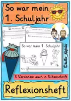 Vorschau - Stundenentwürfe - Rückblick 1. Schuljahr: Meine Zeit in der 1. Klasse Reflexionsheft - Deckblatt