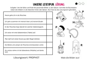 Vorschau - Arbeitsblätter - Lesespur - In der MOSCHEE 🕌 (Grundschule/DaZ) - Seite 3