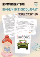 Vorschau - Arbeitsblätter - Das VIER-OHREN-MODELL - Schulz von Thun - Kommunikation - Deckblatt