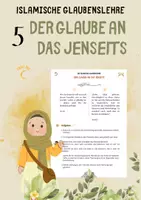 Vorschau - Arbeitsblätter - Der Glaube an DAS JENSEITS - Islamische Religionslehre - Deckblatt