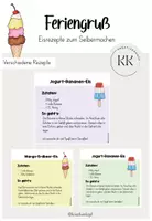Vorschau - Anderer Materialtyp - Eisrezepte - Feriengruß - Sommerferien - Deckblatt