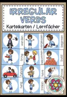 Vorschau - Stationenlernen - IRREGULAR VERBS - Karteikarten - Deckblatt