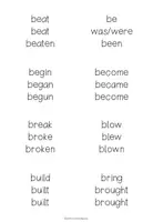Vorschau - Stationenlernen - IRREGULAR VERBS - Karteikarten - Seite 3