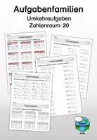 Vorschau - Arbeitsblätter - Umkehraufgaben im Zahlenraum 20 - Deckblatt