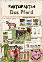 Vorschau - Merkblätter - Bauernhoftiere: Karteikarten "Das Pferd" (Kl.1/2) - Deckblatt