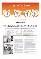 Vorschau - Arbeitsblätter - Cyberbullying: A Growing Threat for Teens (Mediation) - Deckblatt