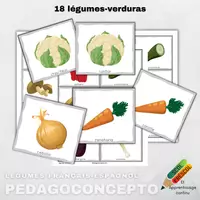 Aperçu - Cartes d'exercices - Légumes français-Espagnol - Page de couverture