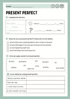 Vorschau - Arbeitsblätter - Present Perfect - Worksheets - Seite 1