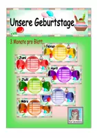 Vorschau - Poster - Unsere Geburtstage! Geburtstagskalender für die Klasse - Deckblatt