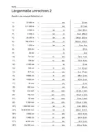 Vorschau - Arbeitsblätter - Längenmasse umrechnen ohne Komma falten mit Lösungen - Seite 3