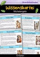 Vorschau - Arbeitsblätter - Michelangelo MEGABUNDLE - Wissenskartei, Lückentext, Steckbrief, Suchsel - Seite 1