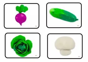 Vista previa - Tarjetas / Manipulativos - FRUTAS Y VERDURAS CON PLASTILINA - página 3