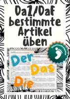 Vorschau - Arbeitsblätter - Übungen zu bestimmten Artikeln - DER DIE DAS - Deckblatt