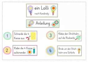 Vorschau - Mal- und Bastelvorlagen - Lolli nach Wassily Kandinsky (Bastelidee) 1. und 2. Klasse - Seite 2