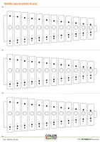 anteprima - Schede informative - Xilofono di carta - Modello di copia con codice a colori - Pagina 1