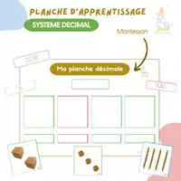 Aperçu - Apprentissages en autonomie - Planche décimale MONTESSORI : décomposition des nombres - Page de couverture