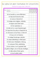 Vorschau - Arbeitsblätter - Selbstreflexion/ Beobachtung: * Mein Verhalten im Unterricht * - Seite 2