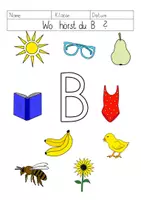 Vorschau - Spiele - Buchstabeneinführung B - KOMPLETTpaket: Bildkarten, Lesespaziergang, schreiben lernen, … - Deckblatt