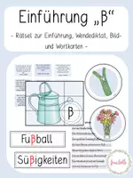 Vorschau - Arbeitsblätter - Buchstabeneinführung ß - Deckblatt