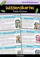 Vorschau - Arbeitsblätter - Pablo Picasso MEGABUNDLE - Wissenskartei, Lückentext, Steckbrief, Suchsel - Seite 1