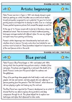 Vorschau - Bildkarten - Pablo Picasso - Knowledge card index - Famous personalities (English) - Seite 1