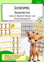 Vorschau - Stationenlernen - Materialpaket - Lesespiele - Kartenspiele - 1. Klasse - LRS - Lesen üben - Seite 1