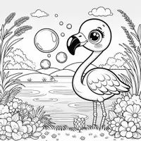 Vorschau - Mal- und Bastelvorlagen - Flamingo Ausmalbilder (50 Malvorlagen) inkl. Stundenentwurf (PDF) - Seite 3