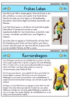 Vorschau - Bildkarten - Usain Bolt - Wissenskartei - Berühmte Persönlichkeiten - Seite 1