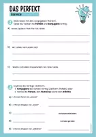 Vorschau - Arbeitsblätter - Perfekt - Merkblatt, Arbeitsblätter und Lösungen - Seite 2