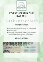 Vorschau - Fördermaterial/Inklusion - Forschersprache Grundschule, sprachliche Hilfe, Forschen - Deckblatt