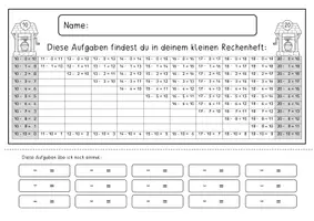 Vorschau - Arbeitsblätter - Übungsheft Subtraktion ZR 20 ohne Zehnerunterschreitung - Seite 1