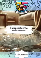Vorschau - Arbeitsblätter - Kurzgeschichte - Schritt für Schritt zur Inhaltsangabe - Deckblatt
