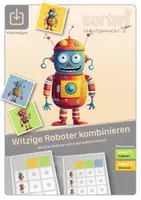 Vorschau - Stationenlernen - Klettmappen | Witzige Roboter kombinieren | Level 1 + 2 - Deckblatt