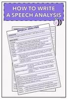 Vorschau - Poster - How to Write a Speech Analysis - Deckblatt