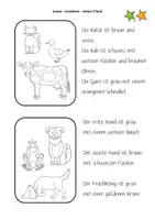 Vorschau - Arbeitsblätter - Lesen-verstehen-malen (Tiere) - Seite 2