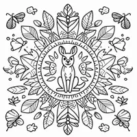 Vorschau - Mal- und Bastelvorlagen - Bunte Natur Mandala Ausmalbilder (50 Malvorlagen) inkl. Stundenentwurf (PDF) - Seite 2