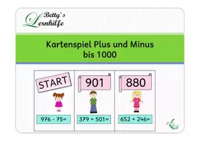 Vorschau - Spiele - Lesespiel Plus und Minus bis 1 000 - Deckblatt