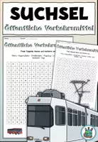 Vorschau - Arbeitsblätter - Suchsel / Suchspiel "Öffentliches Verkehrsmittel" Fahrzeuge DaZ / DaF / Deutsch - Deckblatt