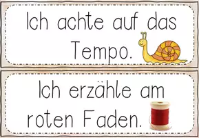 Vorschau - Poster - Erzählregeln / Erzähltipps - Aushang und Tafelmaterial - Seite 1