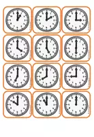 Vorschau - Stationenlernen - Uhr - Volle Stunden bis 12 (Zuordnungskarten) - Seite 1